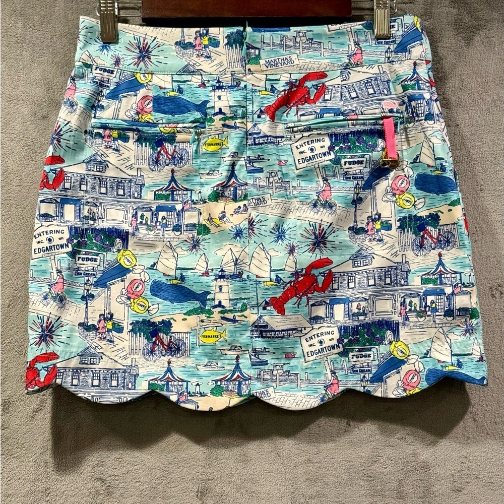 Vineyard Vines Women's Edgartown Scalloped Performance Skirt Skort Size 2 - Picture 6 of 11